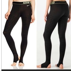 NIKE COMPRESSION PANTS NEON YLLW/ BLACK S
